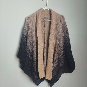 Chicos Women's Tan and Black Ombre Sweater  Size S/M